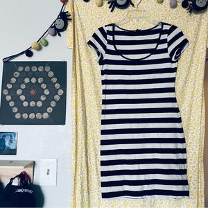 Simple H&M small black & white stripped dress!